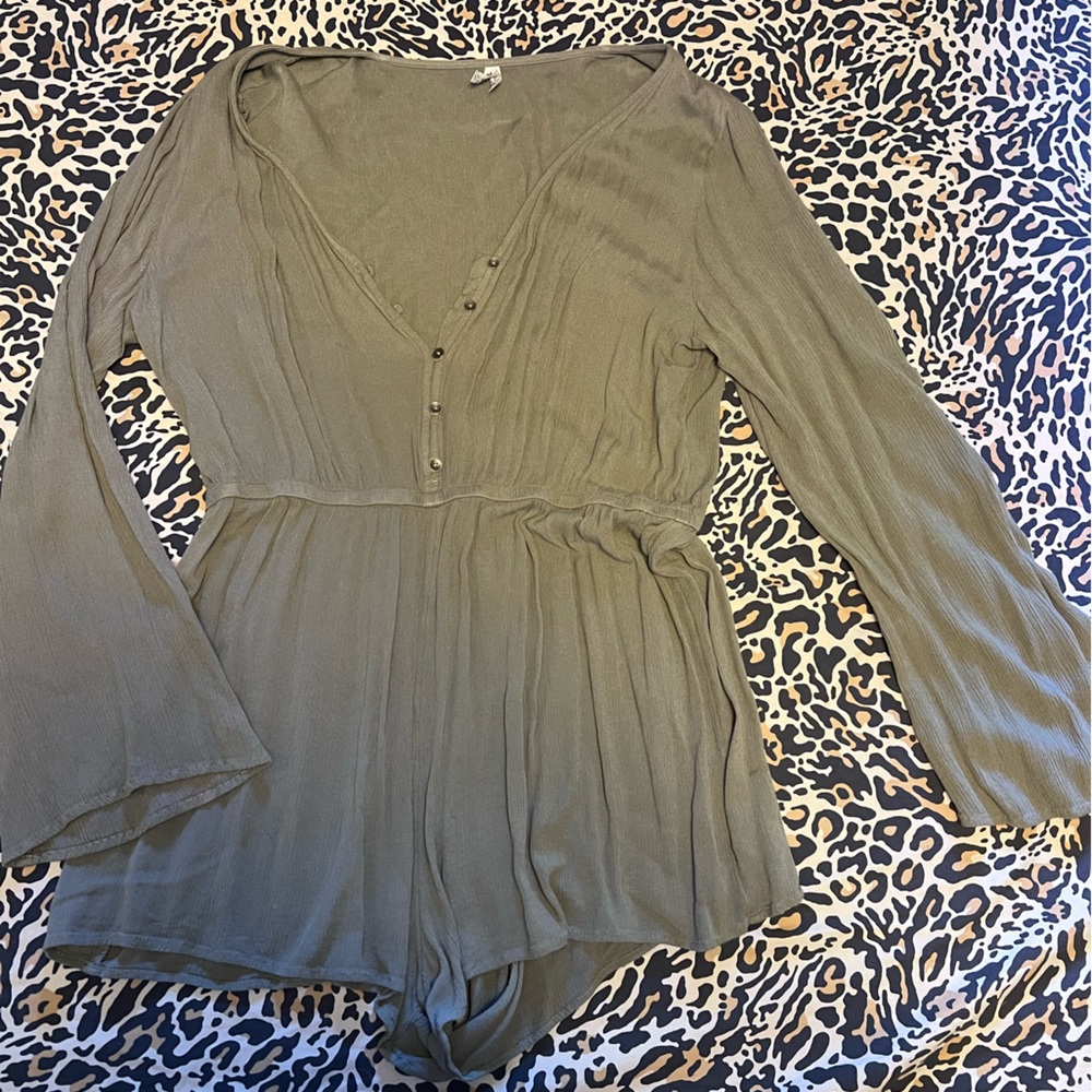 Boho bell sleeve Romper